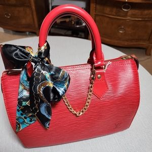 🩵 SOLD! 🔔 Louis Vuitton Speedy 25 Red Epi Leather